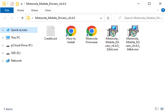 Motorola USB Drivers Extracted