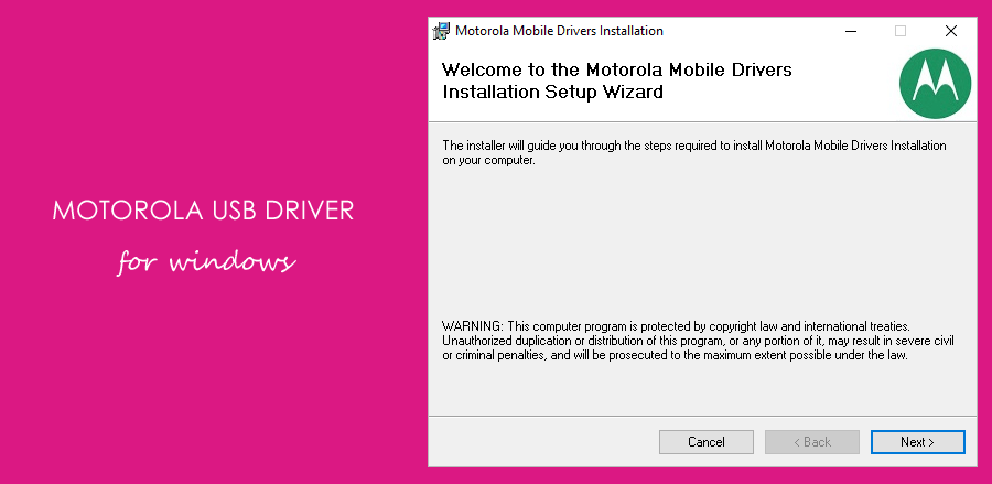 Motorola USB Driver v6.2.0